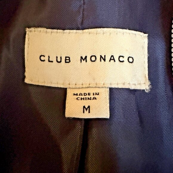 Club Monaco Blue Full-Zip Lightweight Navy Blue Jacket Size Medium M Anorak - Picture 4 of 6